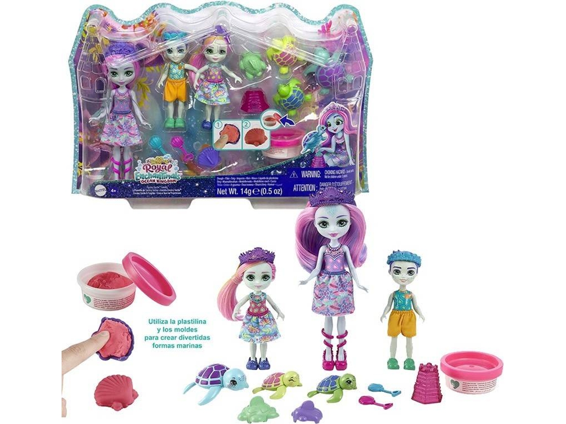 Enchantimals Bonecas de Família Royal Ocean Kingdom Tinsley Turtle
