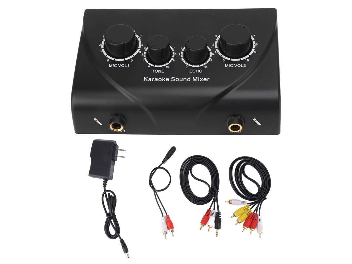 Mesclador de Som Mini Portátil, Karaoke, Reuniões, Empresas, Plugue Ue S/MARCA