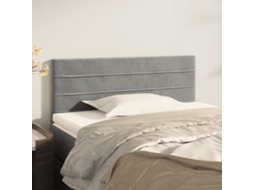 Cabecero de terciopelo 80x5x78/88 cm gris claro