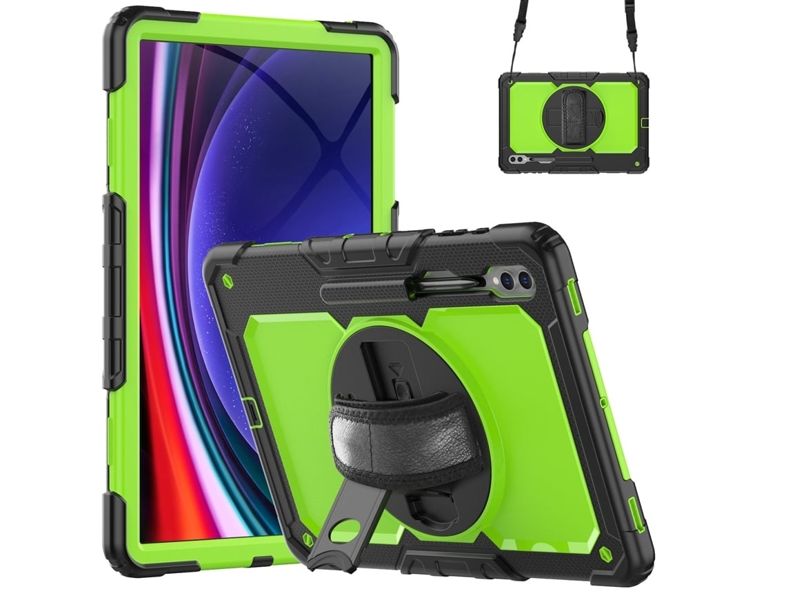 Capa Para Tablet Lurelia, Compatível Com Samsung Tab S9plus 12.4 X810/816b/818u, Verde, Pc, Dobrável Com Suporte, Suporte Giratório