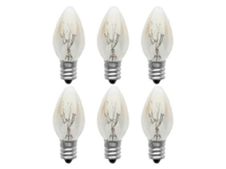 Rebe 10 Lâmpadas E12 220 240v 10w C7 Incandescentes Transparentes 2700k Luz Quente Filamento de Tungstênio para Lar Azul Marino