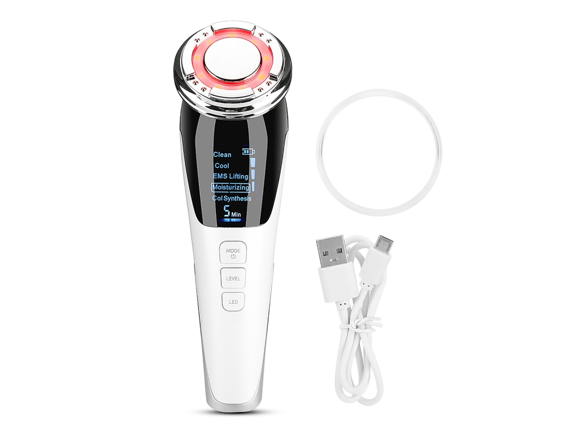 Máquina De Beleza Ems Com Fototerapia De Corrente Micro, Compressão Quente E Fria Para Cuidado Facial Em Casa