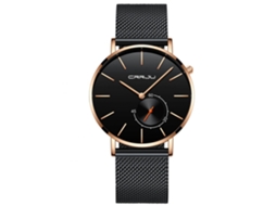 Relógio de pulso Crrju Cute Design com calendário e pulseira de couro para homens 03