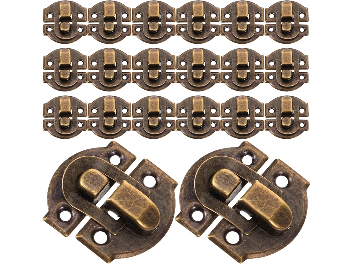 Conjunto De 40 Peças Fecho Dobradiça Vintage Em Metal, Com Trava