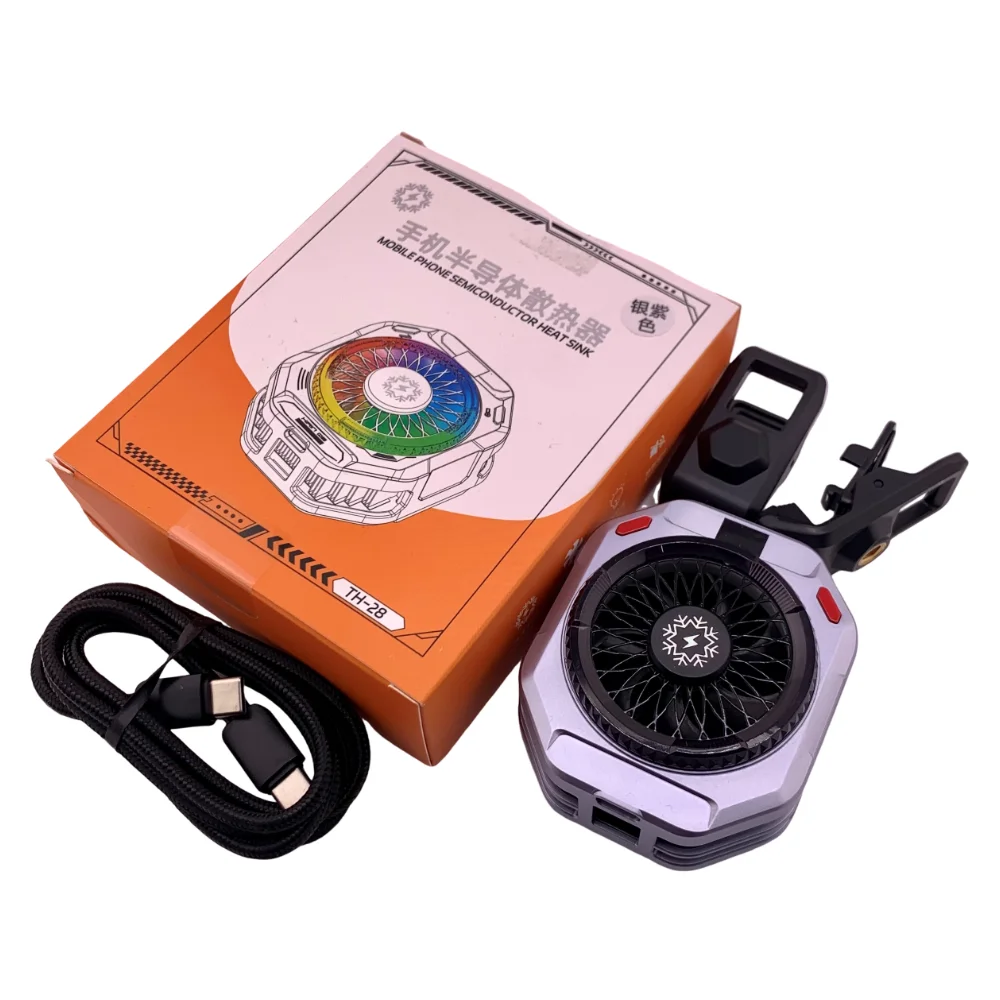 (roxo) Cooler Para Celular Com Dissipação De Calor Potente E Iluminação Rgb Para Resfriamento Máximo