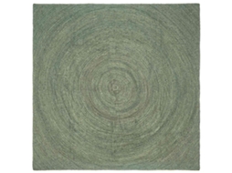 Conjunto 1 Tapete De Área Vidaxl Verde-azeitona Juta (200 X 200 Cm)