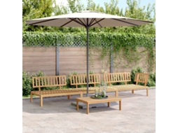 Vidaxl 4 Pcs Conjunto De Móveis De Paletes P/ Jardim Acácia Maciça