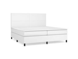 Box Spring Bed, Box Spring Beds Vidaxl Branco Couro Artificial (200 X 200 Cm)