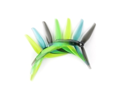Hélices Iflight Nazgul F5, 5.1 Polegadas, 3 Passos, 5 mm Furo, CW/CCW, Transparentes, Verde nº 6, para Drones de Corrida FPV. MDUG