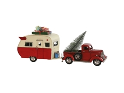 Adorno Natalício HOME ESPRIT Vermelho Caravana 73 x 19 x 28,5 cm