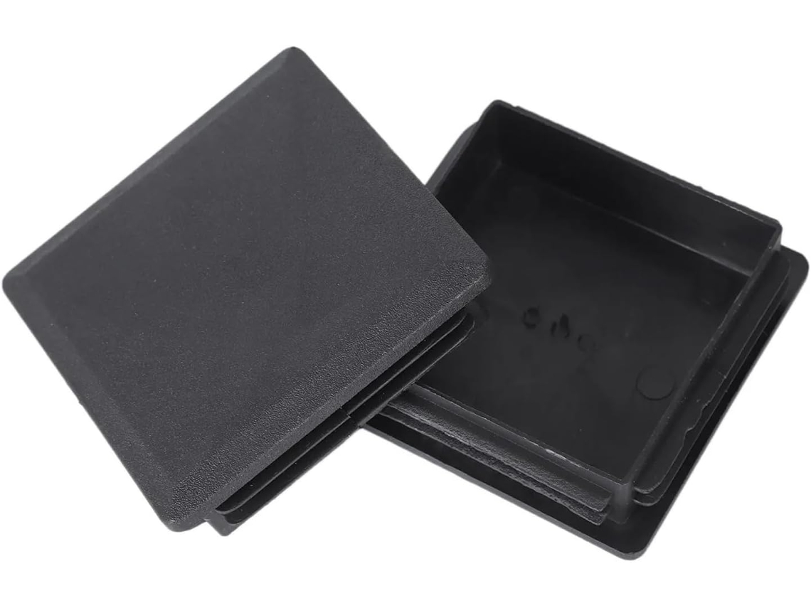 2 Tampões Plásticos Quadrados De 80 Mm Para Inserções Tubos