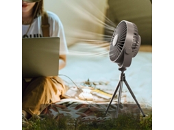 Ventilador de Mesa com Luz e Controle Remoto 2000mah Fasst