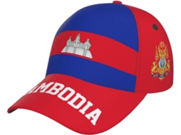 Boné Bandeira do Camboja S/MARCA, Leve, Ajustável, Golfe, Trucker
