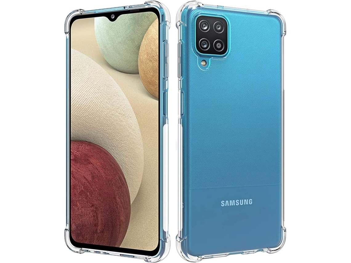 Capa Gel Proteção Absorção para Samsung Galaxy A12 HONGWE. Textura Macia Anti-Choque Transparente