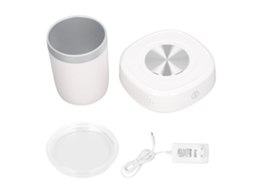 Lurelia Base 2 Em 1 Aquecedor Refrigerador Para Bebidas 36w 100-240v 450ml 3 Temperaturas Desligamento Automático Toque Liga De Alumínio Branco