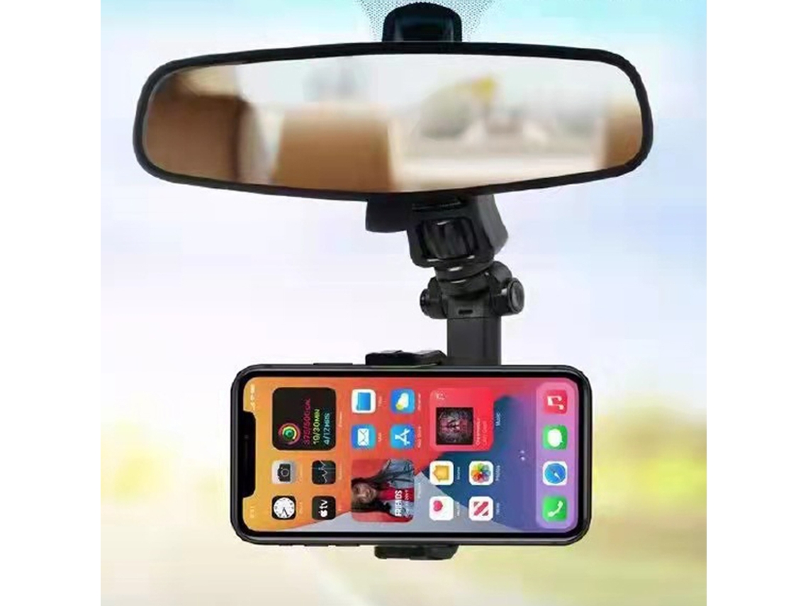 Suporte Para Celular Para Espelho Retrovisor No Carro, Cinza