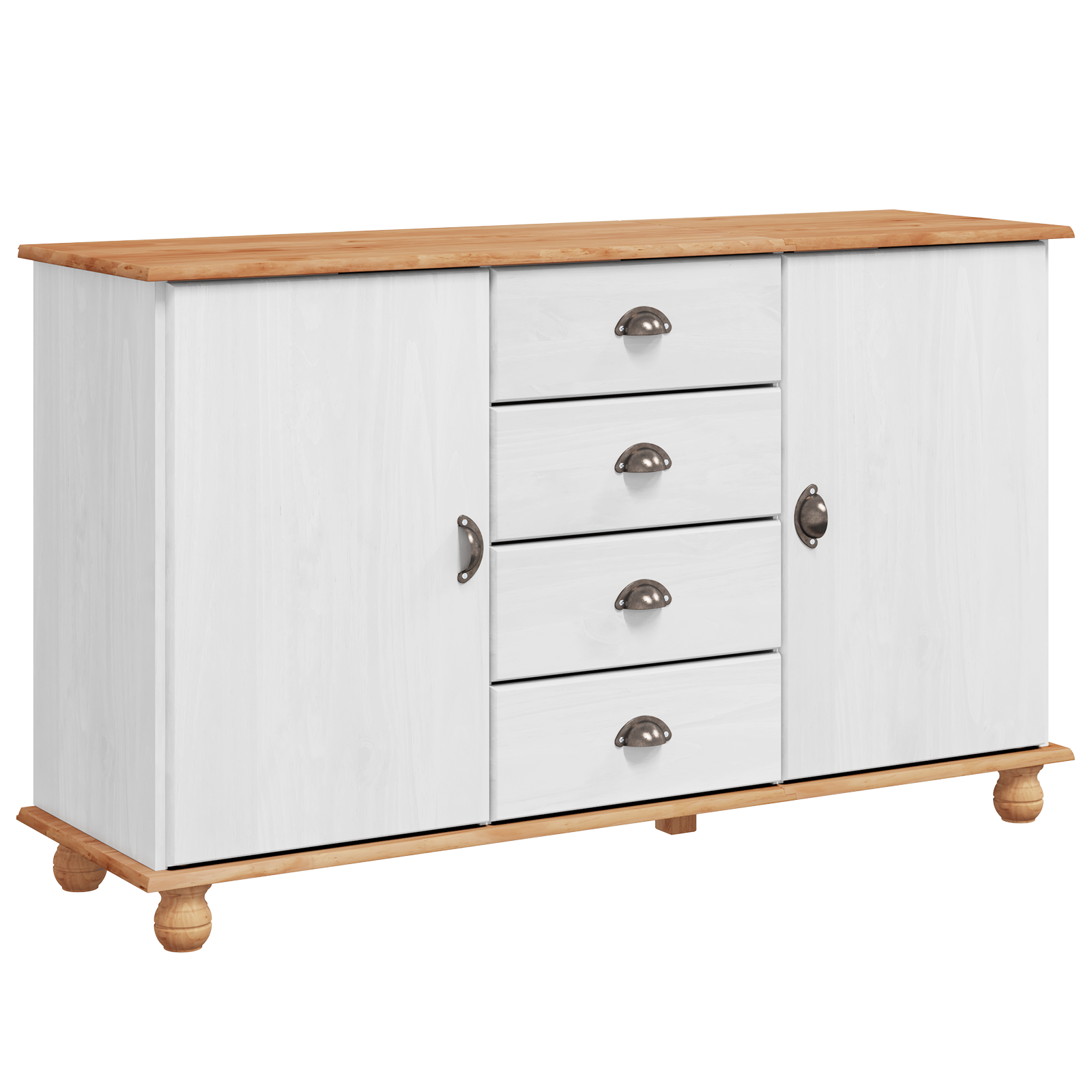 Conjunto 1 Estante De Armazenamento Vidaxl Branco Madeira De Pinho Maciça (133,5 X 40 X 79 Cm)