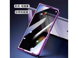 (honor Magic V3 Roxo Eletroplado) Capa Frontal De Privacidade Com Película Integrada