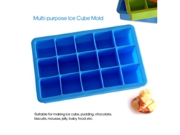 Bandeja de cubos de gelo de silicone alimentar, 14 malhas, moldes para gelo, fácil remoção | S/MARCA