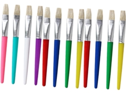 Conjunto Com 12 Pincéis Para Desenho, Com Cerdas E Cabos De Plástico