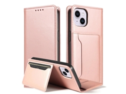 Capa De Couro Para Celular Com Suporte Para Cartão Magnetism Skin Feel