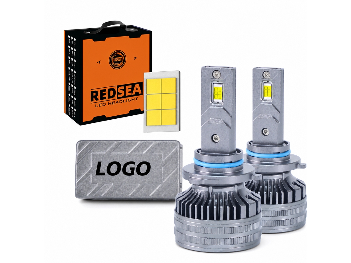 Lâmpadas Led Para Faróis De Carro 9005/hb3, 6000 K, 130 W, 13000 Lm, Prateadas, Redsea