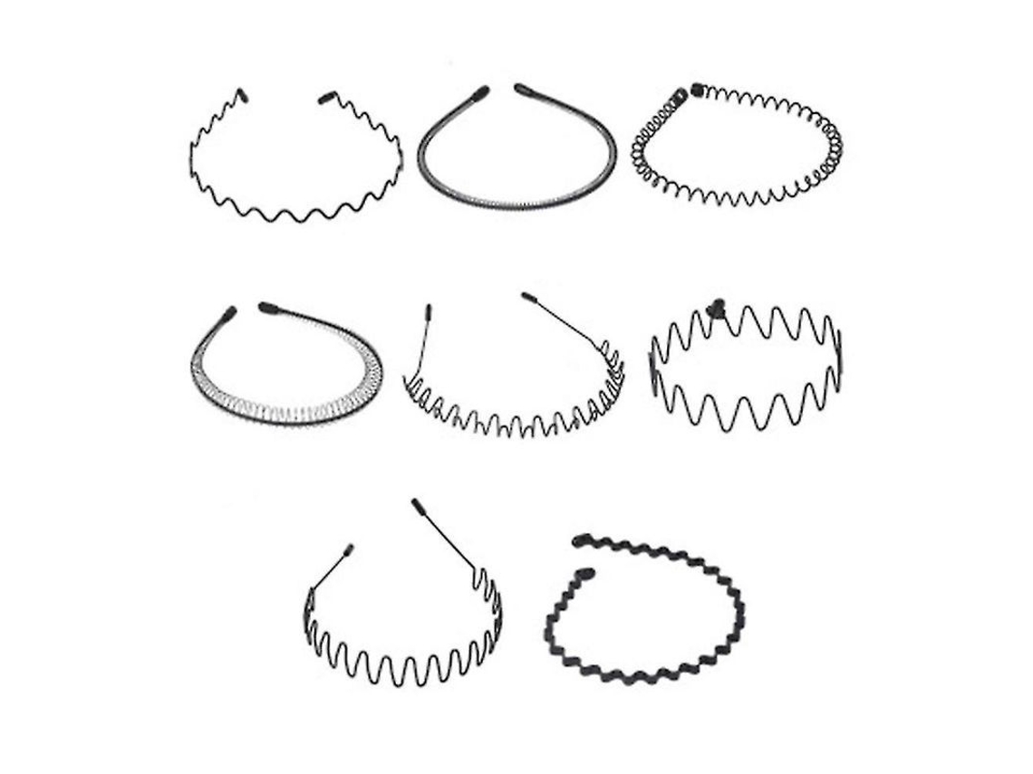 2026 diadema de Metal Unisex, Diadema Ondulada, Diadema Elástica Antideslizante