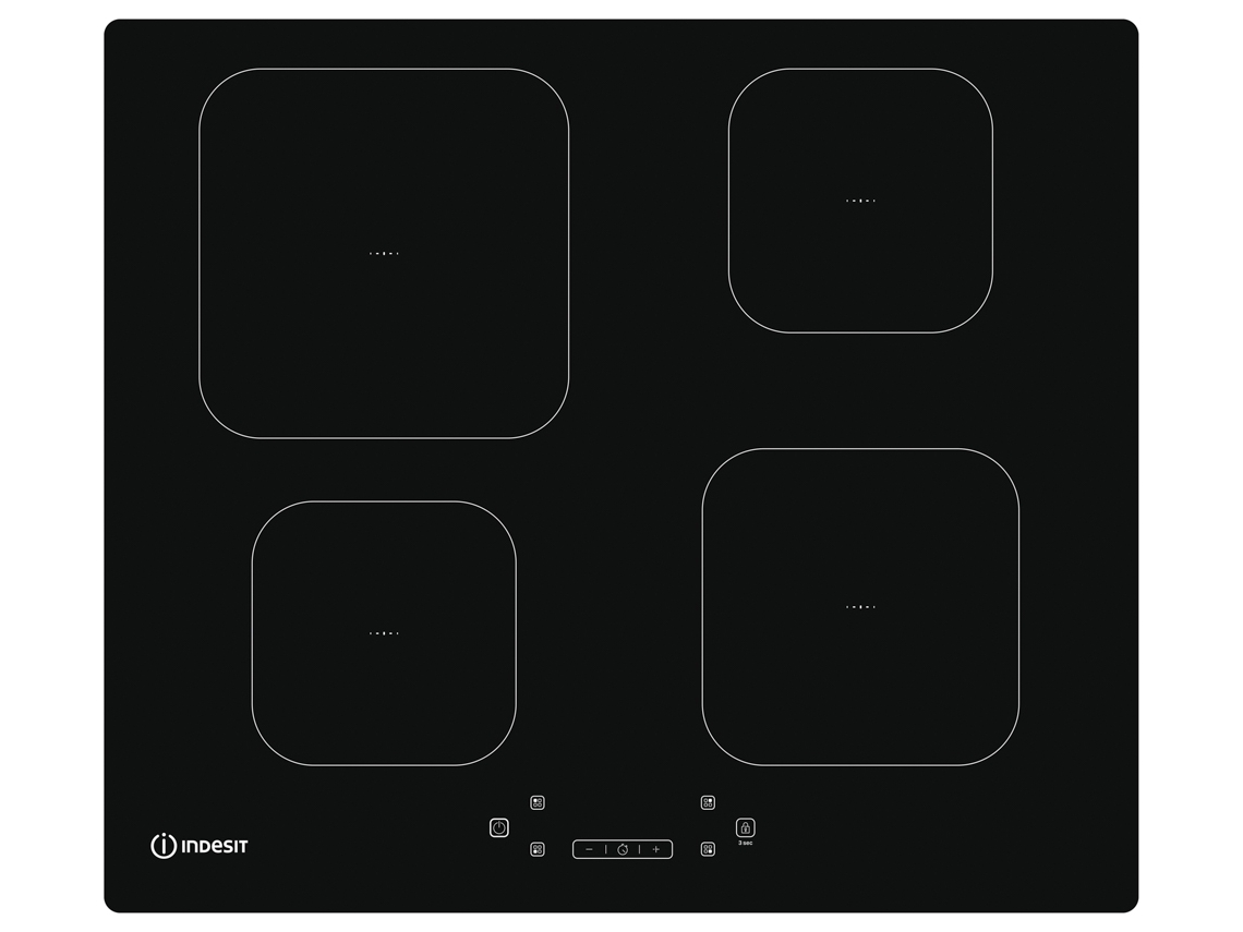 Placa de Indução INDESIT Is 83Q60 Ne Hobs (Elétrica - 59 cm - Preto)