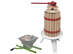 Vidaxl 2 Pcs Conjunto De Prensa E Triturador De Fruta E Vinho