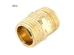 5 Peças De Acessórios De Tubulação De Rosca Macho Bspt Reta De Metal, Conector Rápido (1/2" Bspt)