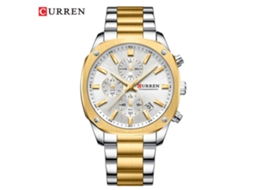 Relógio Masculino Cronógrafo Multifuncional de Seis Ponteiros com Pulseira Quadrada de Aço Relógio de Pulso Elegante MDUG