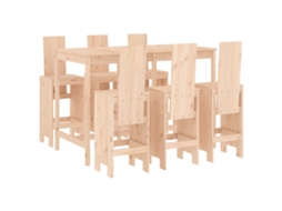 Garden Bar Set, Garden Bar Sets Vidaxl Marrom Madeira De Pinho (n/a)