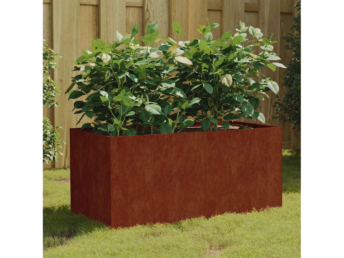 Vidaxl Vaso/floreira 80x40x40 Cm Aço Corten