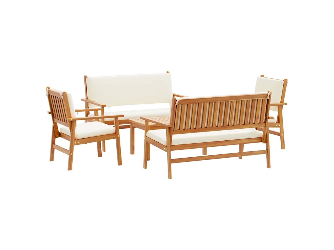 Maison Exclusive - Conjunto De Sofá De Jardim 5 Pcs Castanho