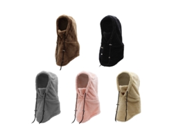 Máscara de Esqui Balaclava de Inverno para Clima Frio, À Prova de Vento, Ajustável, Quente, Capuz, Chapéu, Cachecol BRILVIBERA
