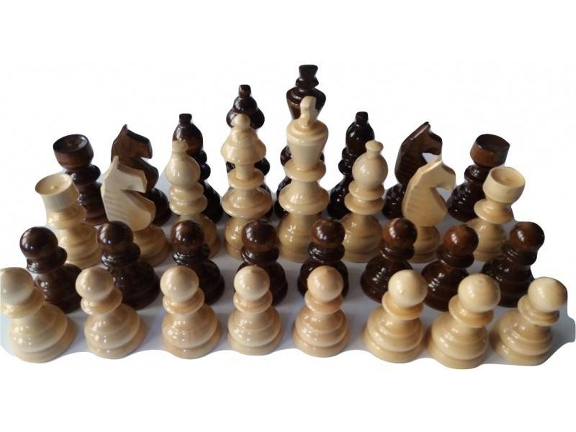 Jogo de Peças de Xadrez em Madeira Xalingo - Oncube: os melhores cubos  mágicos você encontra aqui