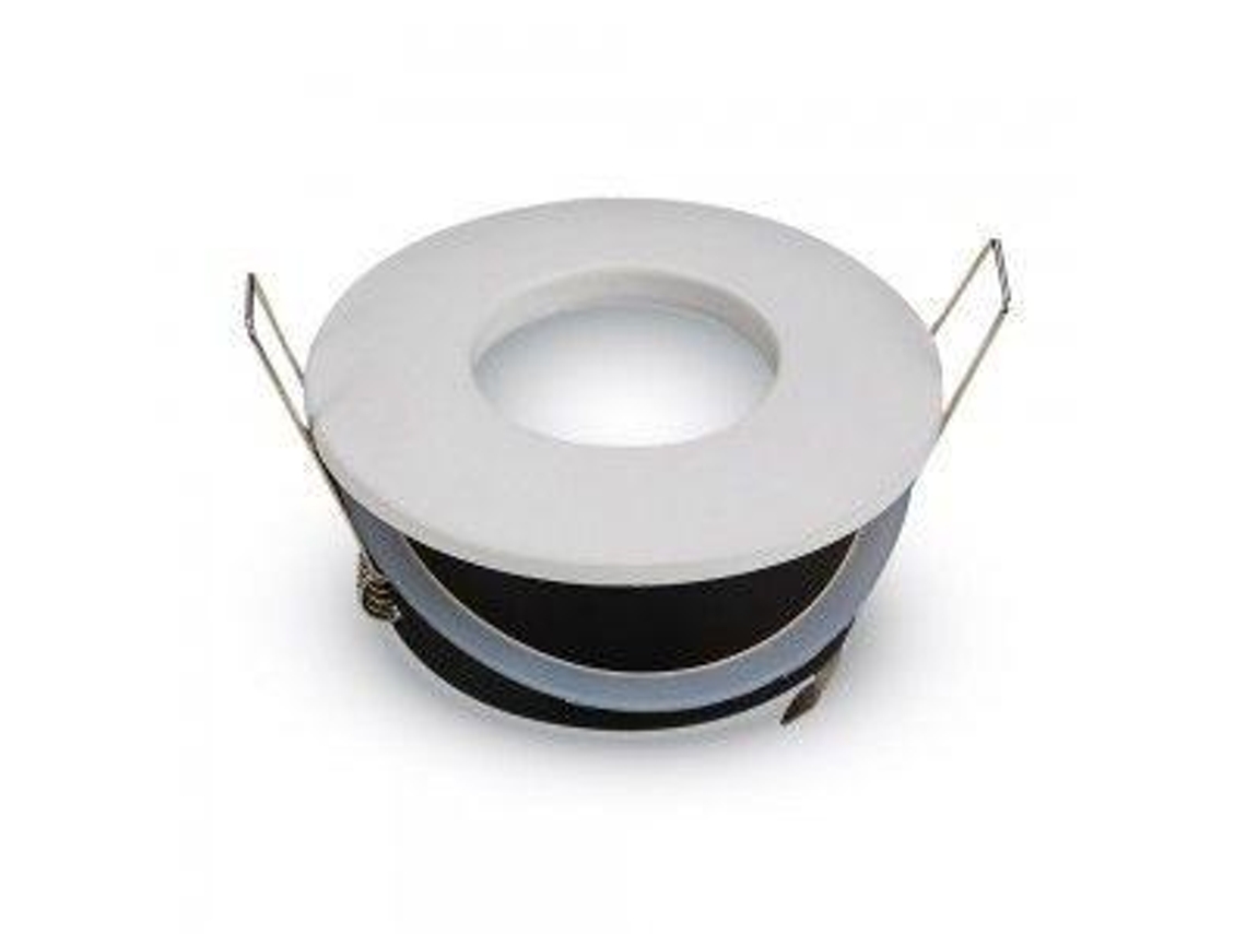 Aro de Encastrar Redondo Fixo Ip54 Difusor Mate Branco