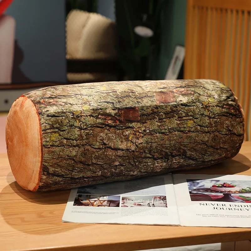 Almofada de Pelúcia em Formato de Estaca de Madeira Simulada em 3d, Almofada Criativa. MDUG (estilo B, 70 Cm)