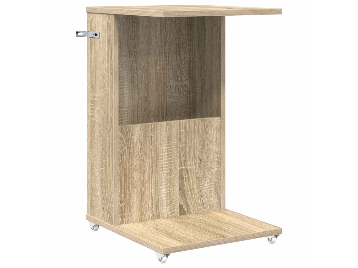 Mesa lateral Carvalho Sonoma MAISON EXCLUSIVE em madeira trabalhada, 40x35x60 cm