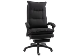 Cadeira Escritório, 6pontos Massage+controle, Altura Ajustável, Tecido Linho, 70x62x120-130cm, Preto Chimi