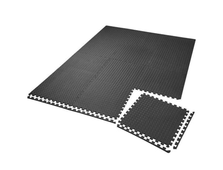 Conjunto de 12 Ladrilhos Eva Quadrados (Preto - 60 X 60 cm)