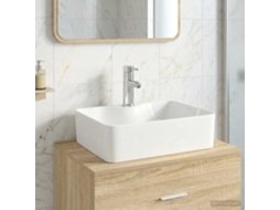 Vidaxl Pia De Banheiro Com Torneira E Dreno Cromo 48,5 X 37,5 X 13 Cm