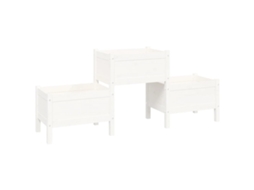 Planter, Planters Vidaxl Branco Madeira De Pinho (178.5 X 44 X 75 Cm)