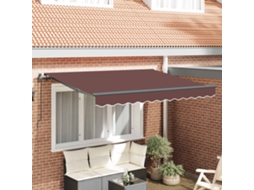 Vidaxl Toldo Retrátil Castanho 250 X 200 Cm Tecido