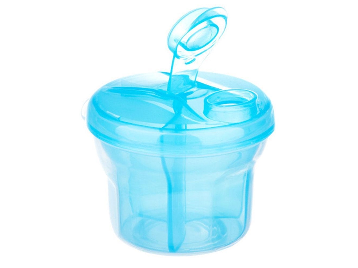 Mali dispenser de Leite em Pó 3 Seções Container Alimentar para Viagens Outdoor Rosa/azul