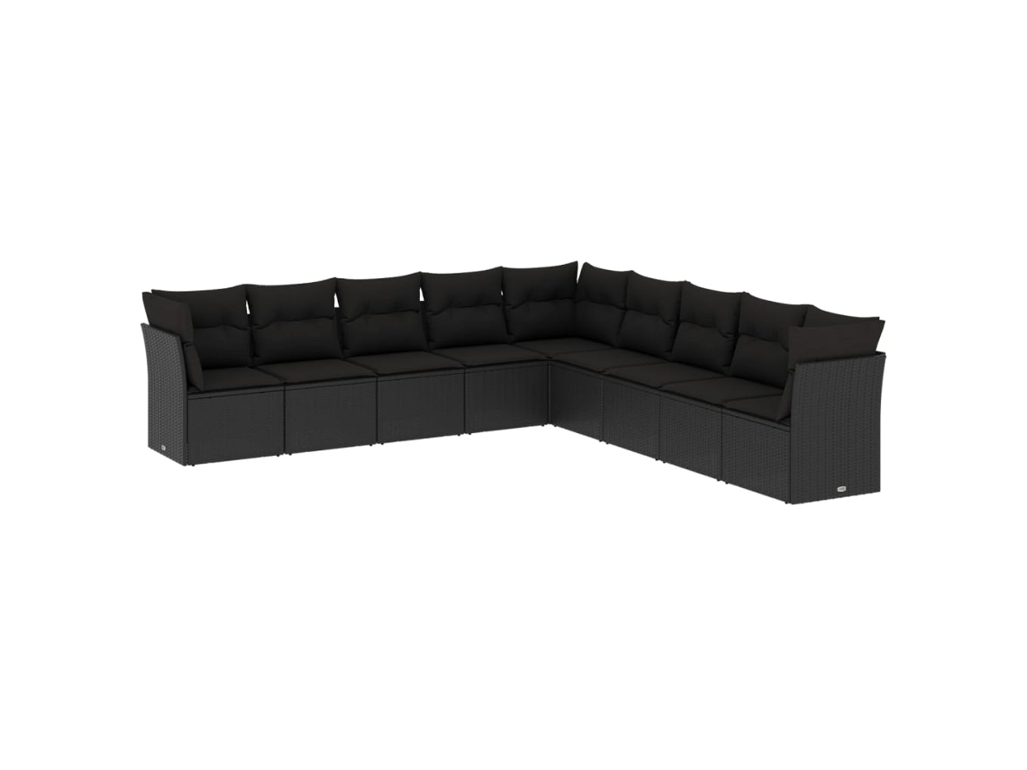 Garden Sofa Set, Garden Sofa Sets Vidaxl Preto Rattan / Vime (n/a)