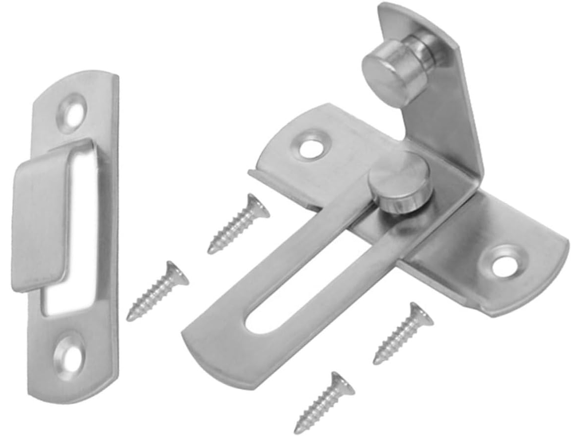 Fechadura De Porta Aço Inoxidável Hemobllo Com Ângulo Reto, Trinco Deslizante Portas De Correr, Armários, Trava De