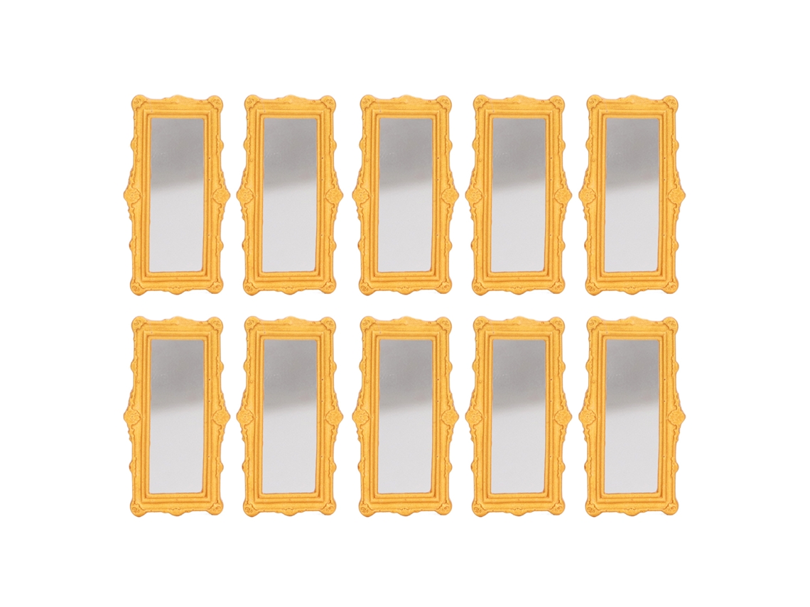 Espejo Miniatura Para Casa De Muñecas Accesorio De Mueble Con Marco Pequeño Para Habitación