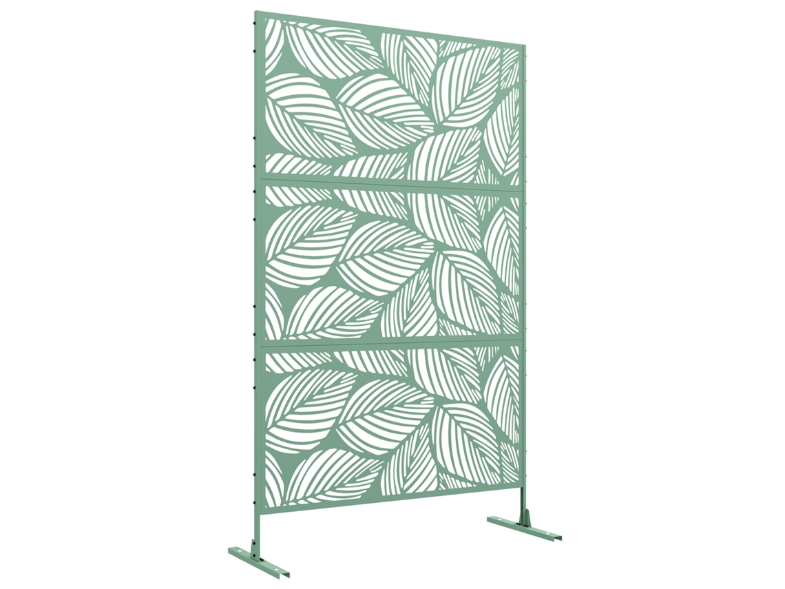 Painel divisor externo, padrão vegetal, 122x45x198cm, verde S/MARCA