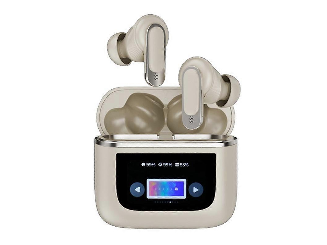 Fones De Ouvido Sem Fio Bluetooth Com Tela Sensível Ao Toque Colorida Anc E Lcd Com Cancelamento De Ruído Ativo Ly Ebike